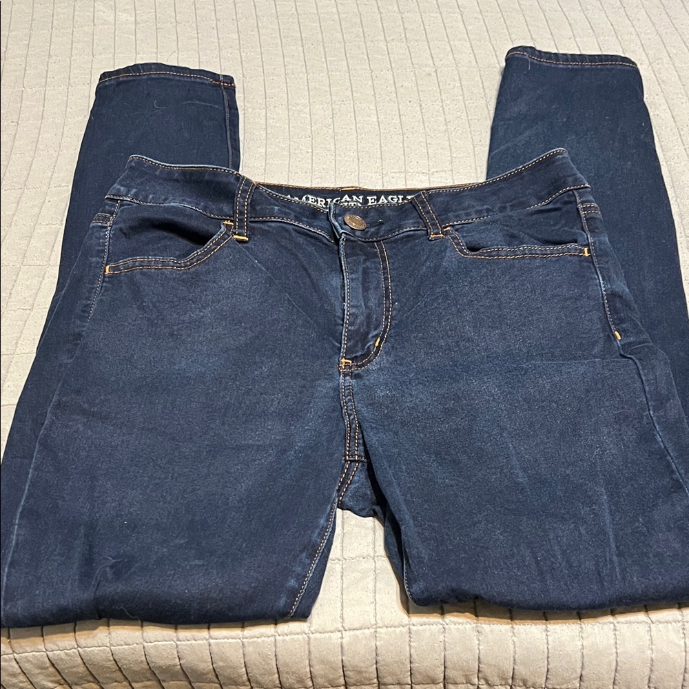 American Eagle Outfitters Women's Dark Blue Jeggings